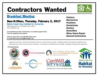 Contractor breakfast meeting flyer